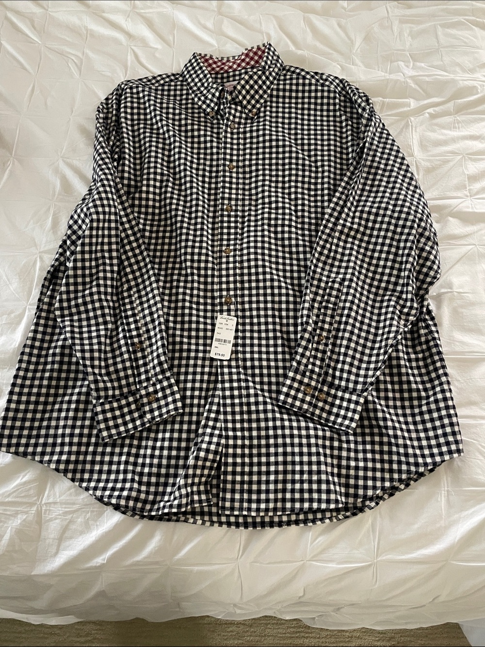 Brooks Brothers Black and White Gingham Button-Down Shirt